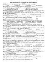 Đề kiểm tra hữu cơ lớp 12