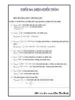 CÁC CT THỂ TÍCH,DIỆN TÍCH KHỐI ĐA DIỆN