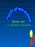 Biểu thức có chứa hai chữ