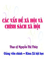 các vấn đề xã hội và chính sách xã hội