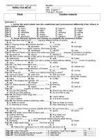 Ktra 45'''' ENGLISH 7 (bai 2) ki 2