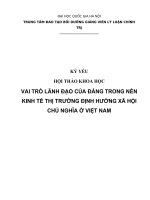 Hội Thảo về sự lãnh đạo của Đảng ta với nền kinh tế thị trường