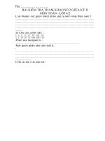 ĐỀ THAM KHẢO TOÁN SỐ 2- GKII