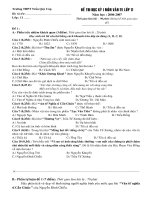 Đề kiểm tra Văn lớp 11 HK I