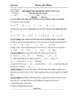 Đề kiểm tra 1 tiết lop 8(Theo CT moi)