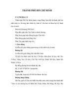 Một số thông tin về TP Hồ Chí Minh