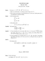 Thi thử ĐHCĐ 2009 - Môn toán (Có đáp án kèm theo)
