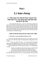 Những giải pháp nâng cao chất lượng thực hiện qui hoạch tỉnh Lạng sơn (2001 - 2010)