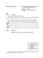 Đề thi HSGTX Địa 9 08-09