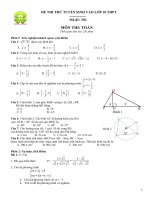 Đề thi thử vào lớp 10 - môn Toán Hải Phòng 01