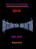 DIỆN TÍCH HÌNH TRÒN - HÌNH QUẠT TRÒN