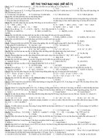 Đề thi thử đại học môn Hoá - Số 7