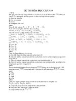 Đề thi trắc nghiệm môn hóa cấp 3-10