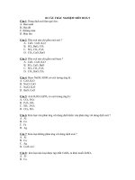 Bộ đề thi trac nghiệm HK I