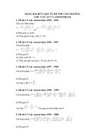 DẠNG BÀI RÚT GỌN TỪ ĐỀ THI VÀO  TRƯỜNG   CHU VĂN AN VÀ  AMSTERDAM