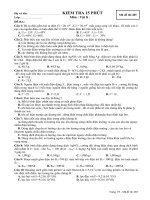 bài kiểm tra 15'''' lần 2