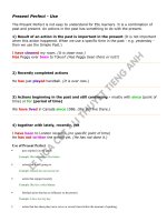 present perfect - lí thuyết cb