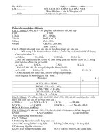 Đề khảo sát đầu năm Hóa 9