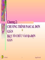 tổ chức vào ra đơn giản