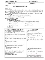 Giáo án đại số 7 nam 2009