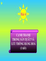Bài 4 : Cạnh tranh trong SX và lưu thông hàng hóa