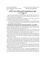 Báo cáo tổng kết sinh hoạt hè