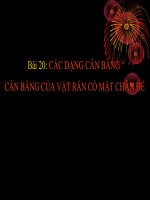 BÀI 20 CÁC DẠNG CÂN BẰNG