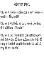 Bài 30 Quá trình đẳng tích. Định luật Charles