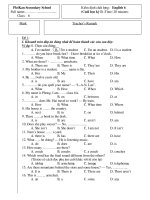 Kiểm định cuối kỳ I