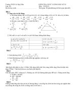 Đề KT và ĐA Học kỳ II Toán 8