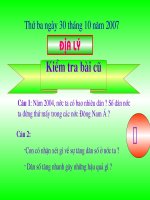 Sự phân bố dân cư