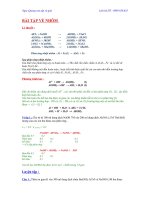 BÀI TẬP VỀ NHÔM