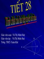 Tính chất hai tiếp tuyên cắt nhau