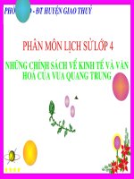 nhung chinh sach kinh te van hoa thoi vua quang trung