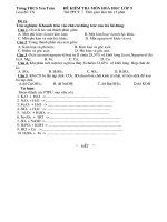 Đề kiểm tra Hóa học 9