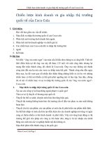 Chiến lược kinh doanh và gia nhập thị trường quốc tế của Coca-Cola