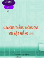 Đường thẳng vuông góc với mặt phẳng