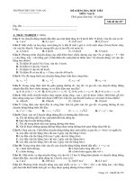 ĐỀ KT 1 TIẾT VẬT LÝ 10 CB