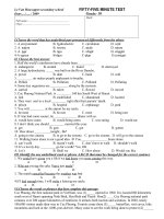 đề KT45''''-lần 1-HK2-lớp 10-CB+đáp án