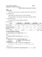 KIỂM TRA 1 TIẾT ĐS CH1 CÓ MATRAN ĐÁN