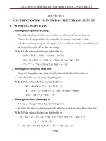 Chuyên đề : Phân tích đa thức thành nhân tử