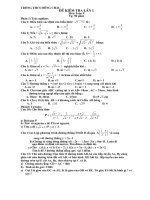 Đề THi Vào 10 Lần 1