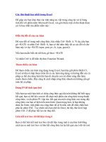 Các thủ thuật hay nhất trong Excel