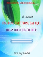 ung dung cntt trong day hoc: thuan loi va thach thưc