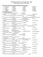 Đề thi HK I (Cơ bản)