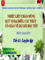 Tiết 61 - Luyện tập