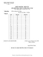 Đáp án De khao sat dau nam