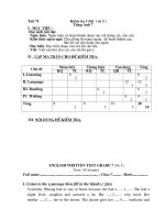 Ma trận+Đ.án+ Ktra Anh7 sô 3