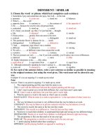 Vocaulary: Different / similar