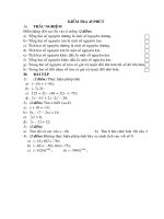 KT 1 tiết chương 2 số học 6